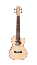 Load image into Gallery viewer, Cordoba Spruce/Spalted Maple Tenor Electric Ukulele 24T-CE
